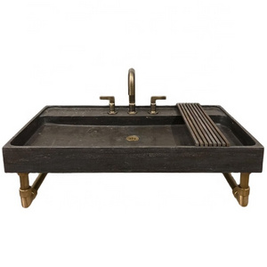 Hot Selling Modern Garden Cultural Art Sink Double Marble Granite Bathroom Sinks