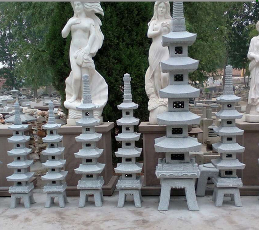 Outdoor Garden Decoration Stone Lanterns Garden Custom Stone Granite New Design Stone Lanterns