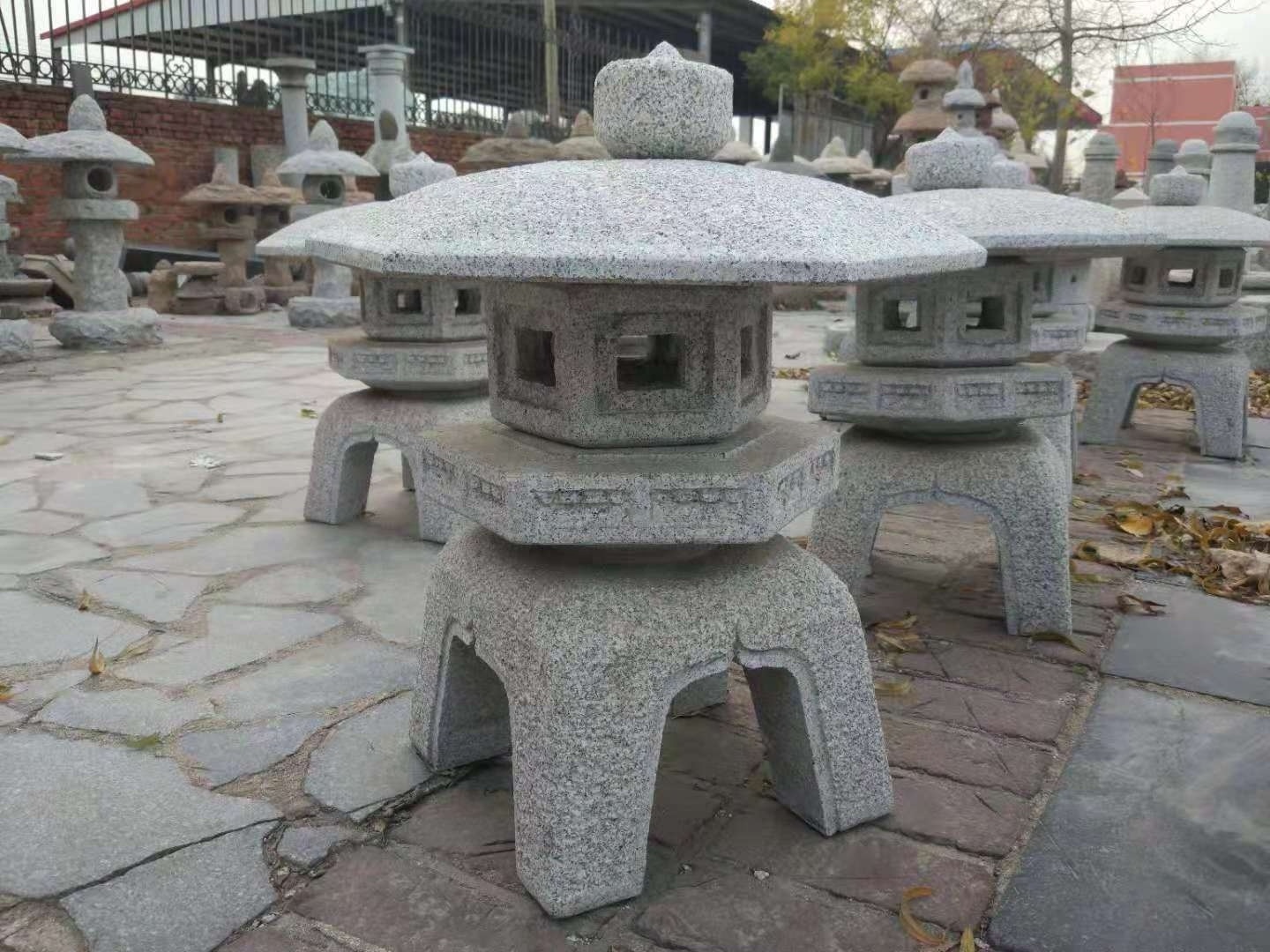 Outdoor Garden Floor Sculpture Carving Stone Granite Lantern High Quality Stone Lanterns