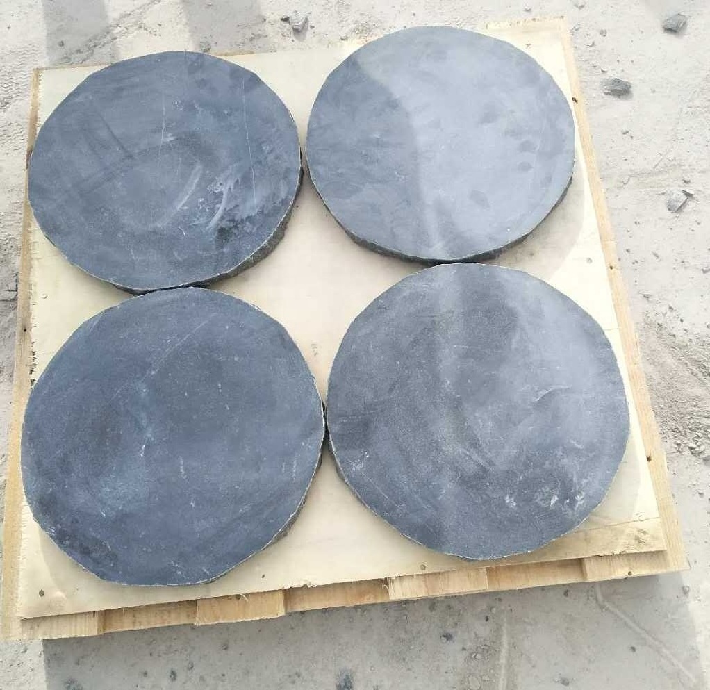 Low-Priced Irregular Blue Limestone Flagstone Honed Finish For Outdoor Garden Stepping Stone Random Shape