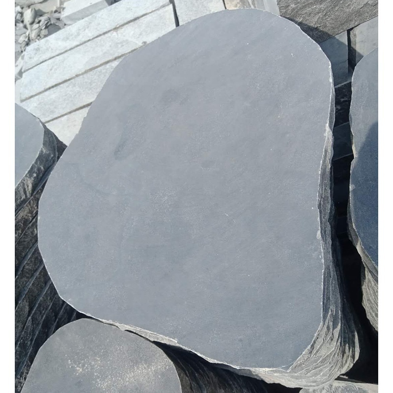 Low-Priced Irregular Blue Limestone Flagstone Good Quality Honed Finish for Outdoor Garden Stepping Stone Random Shape