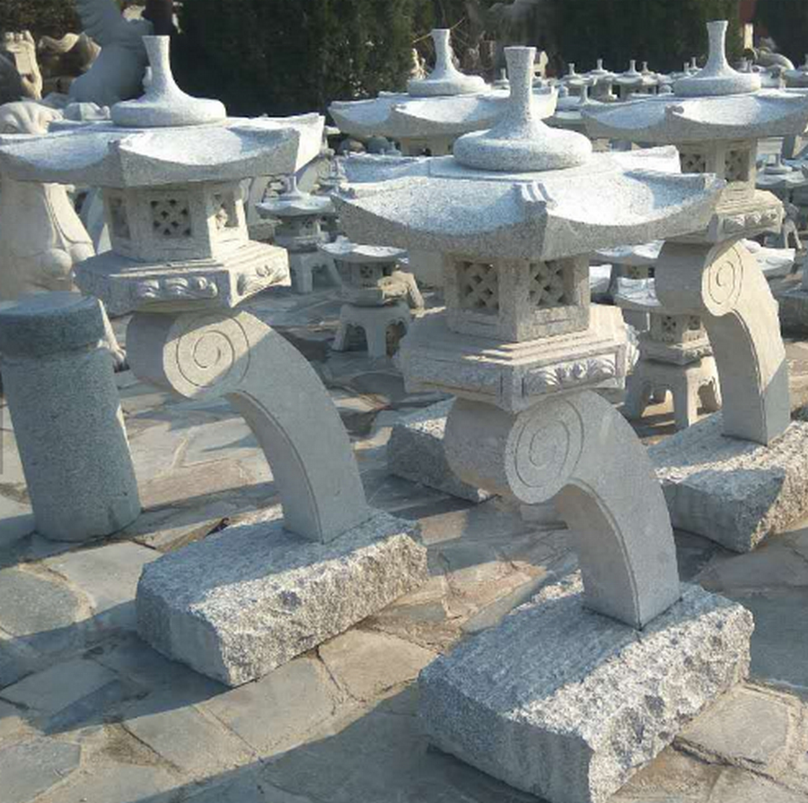 Outdoor Garden Decoration Stone Lanterns Garden Custom Stone Granite New Design Stone Lanterns