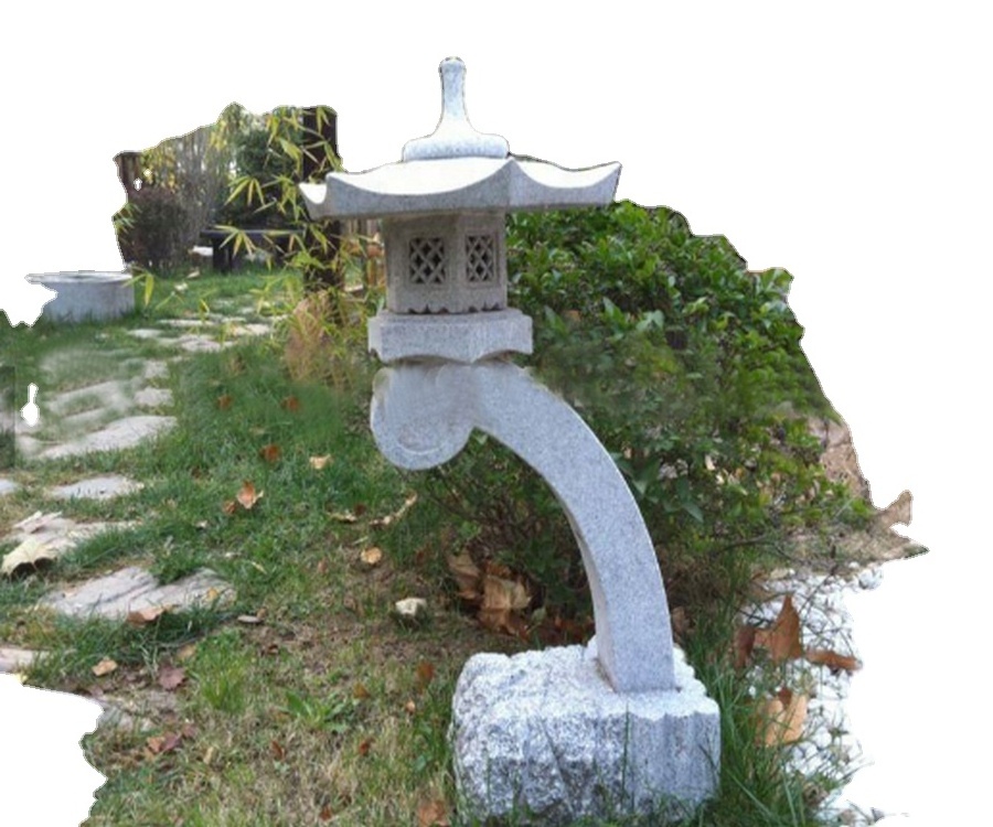 Factory Direct Sale Natural Granite Lantern in Japanese Style Stone Lamp for Outdoor Garden Decor