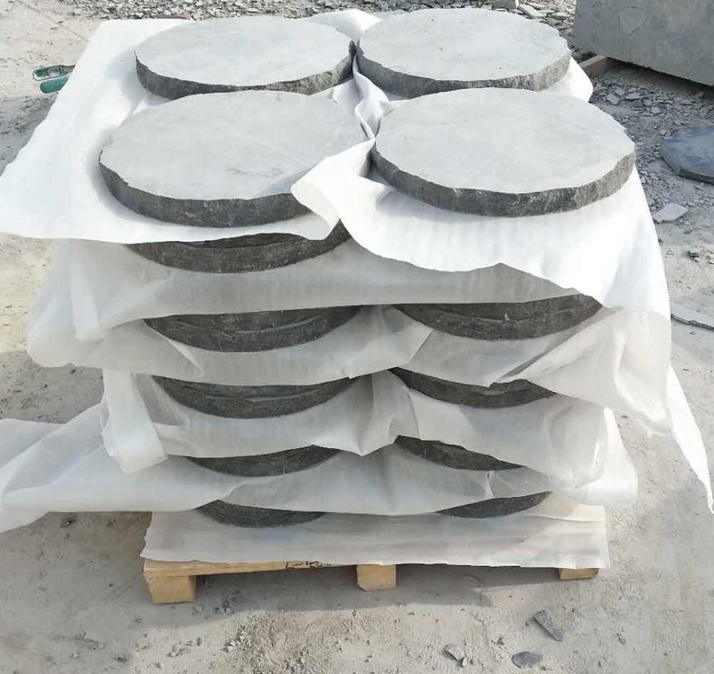 Blue Limestone Flagstone Good Quality Honed Finish For Outdoor Garden Stepping Stone Random Shape