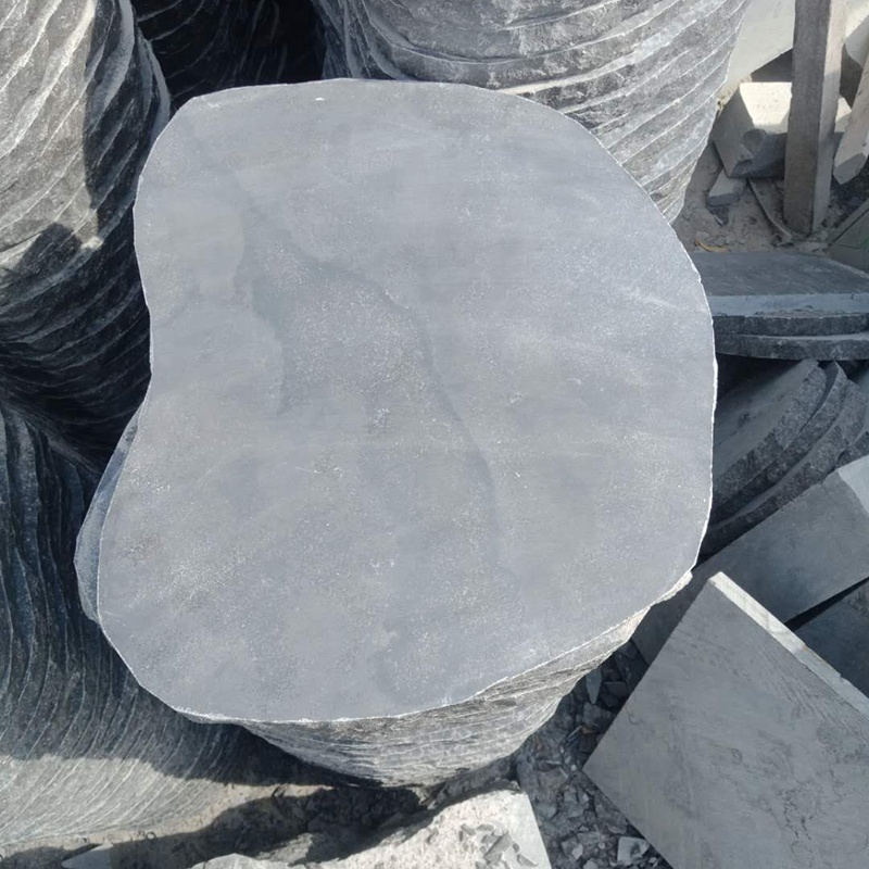 Low-Priced Irregular Blue Limestone Flagstone Good Quality Honed Finish for Outdoor Garden Stepping Stone Random Shape