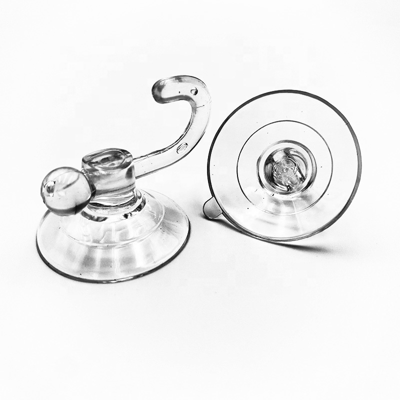 Removable Heavy Duty Vacuum Glass Table Top Suction Cup With Metal Hooks