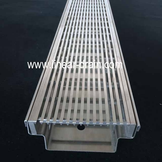 stainless steel wedge wire gutter / heel guard floor drain gutter