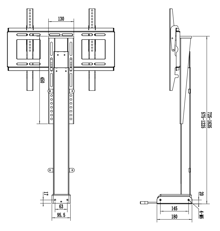 Summit LA-TL-03 home remote control TV Lift