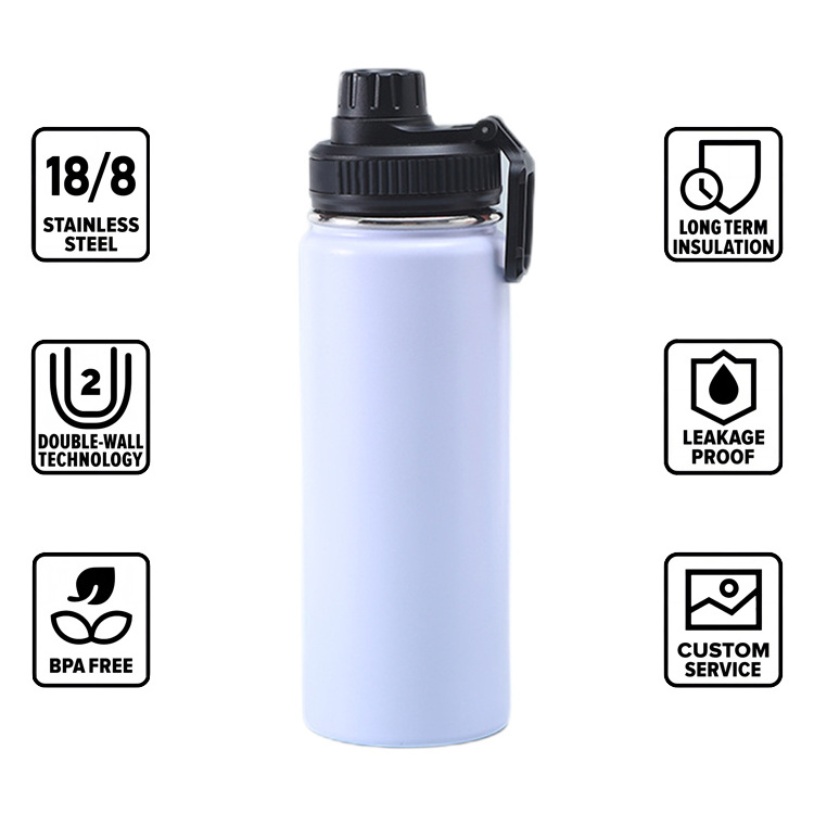 32oz Water Bottle Stainless Steel Reusable Vacuum Insulated Wide Mouth Sports Bottle with Spout Lid For Travelling Water Bottle