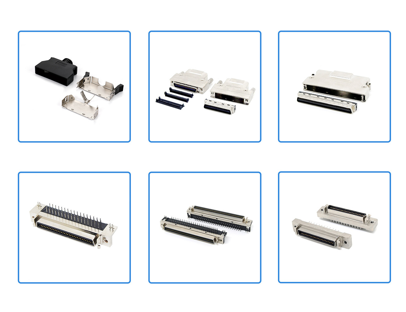 SCSI 40P male IDC zinc hood assembly type with spring latch,HPCN 40Pin plug,MDR 40Pin male connector