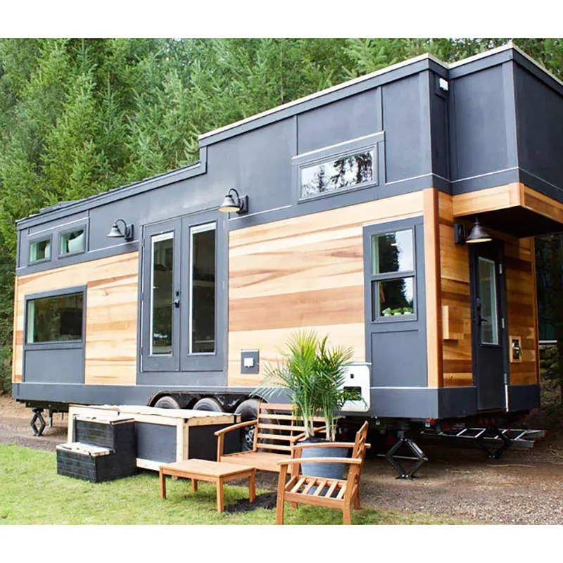 Cheap home mobile room tiny trailer villa on wheels caravans tiny house for sale tiny house on wheel Trailer house