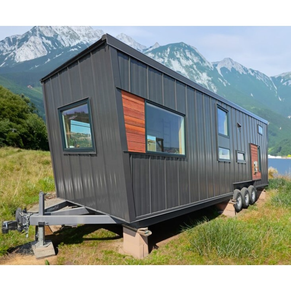 Tiny House On Wheel modern Prefab house small prefabricated wooden home trailer house