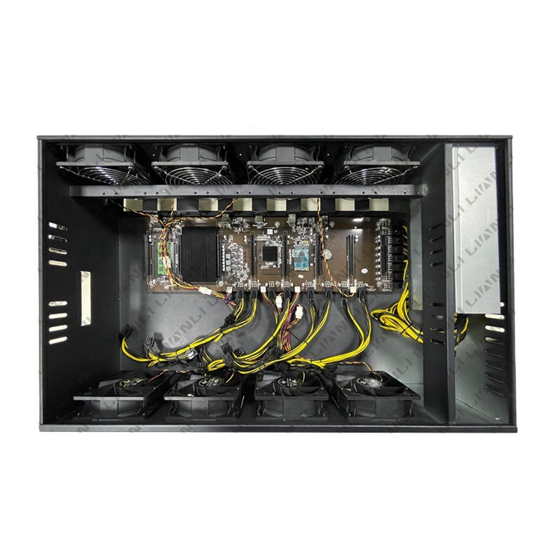 857S 65mm 2U2000W long cable silent Spacing 8GPU Computer case Frame 8 GPU Computer Server chassis