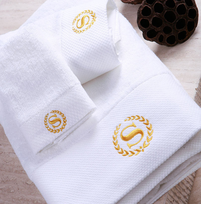 Luxury Turkish Compressed Customize Logo White Bathroom Set 100% Terry Cotton Hotel Face Towel Bath Towels