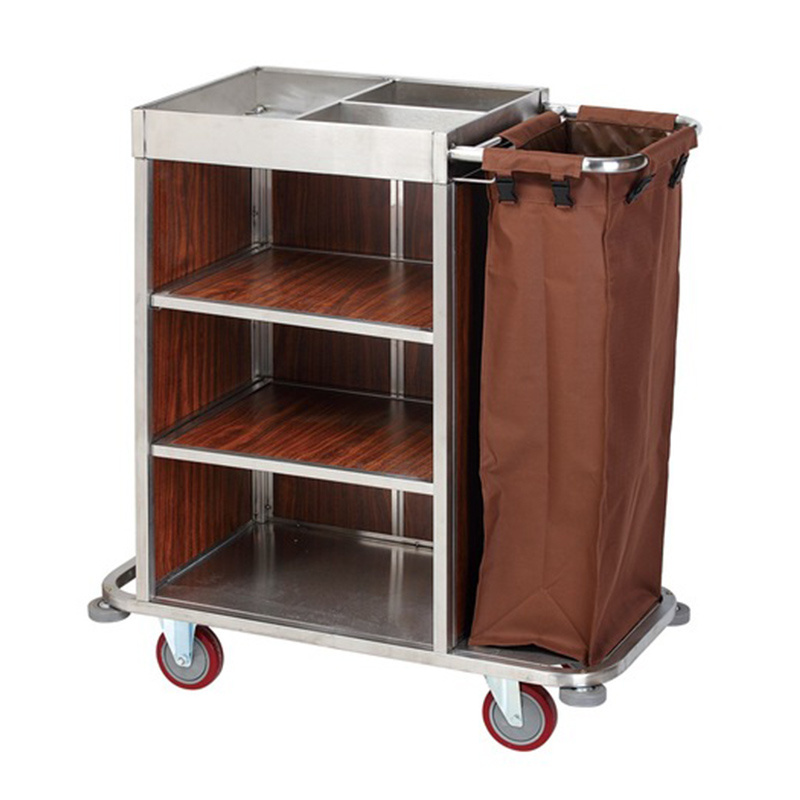 Factory price 5 star hotel housekeeping cleaning trolley laundry linen trolley