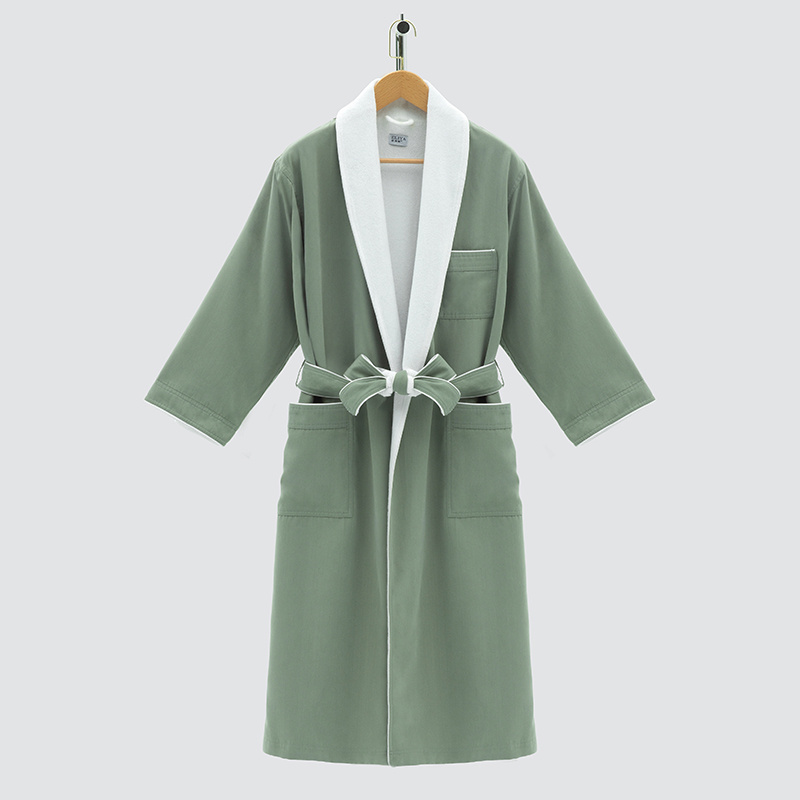 Customized Luxury Velvet SPA Bathrobe for Hotel OEM Service Double Layer