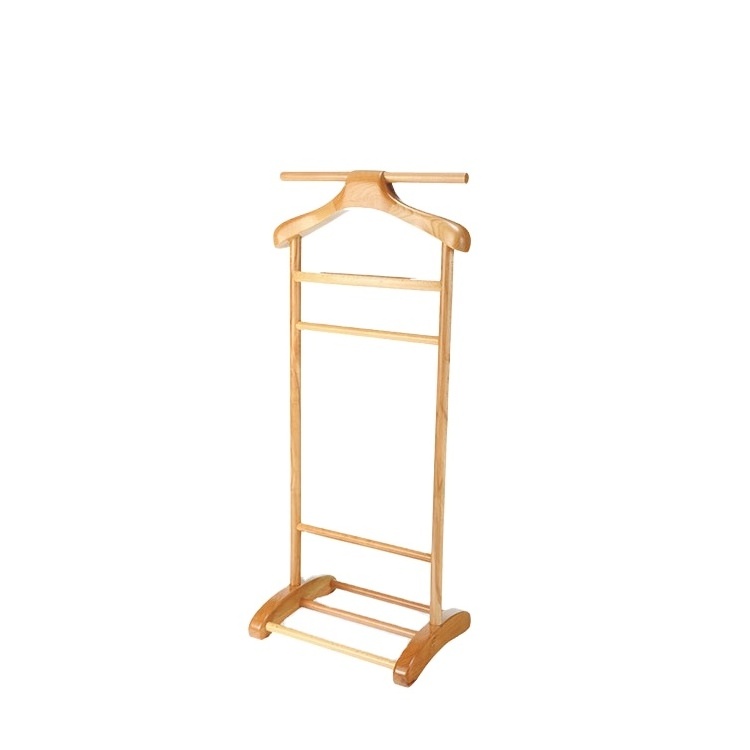 Luxury hotel multifunction wooden cloth rack hanger with clips