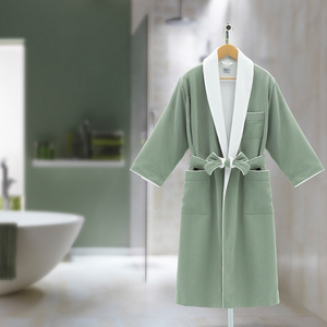 Customized Luxury Velvet SPA Bathrobe for Hotel OEM Service Double Layer