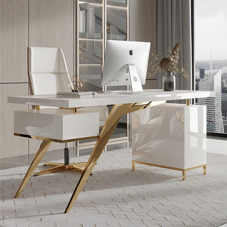 luxurious home office desk Modern design computer desks gaming or study  desk Study furniture