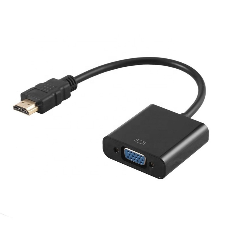 HDMI To VGA Adapter Male to Female Video Cable Cord Converter  1080P For PC HDMI VGA  Adapter