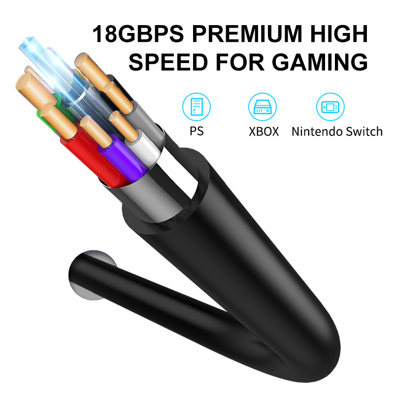 Custom logo 18Gbps 4K/60Hz optical fiber HDMI 4K cable HDMI2.0 AOC cable