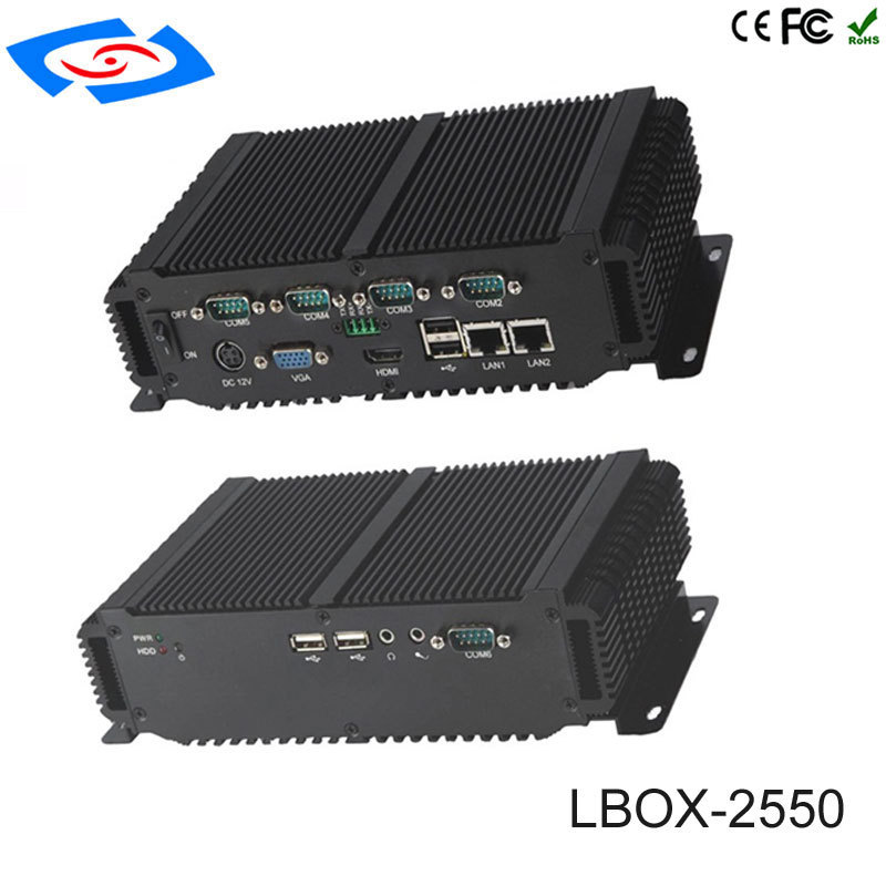 Mini PC 1xHDMI VGA Intel Atom CPU D2550 Dual Core CPU Support Wireless WiFi Fanless Industrial Computer