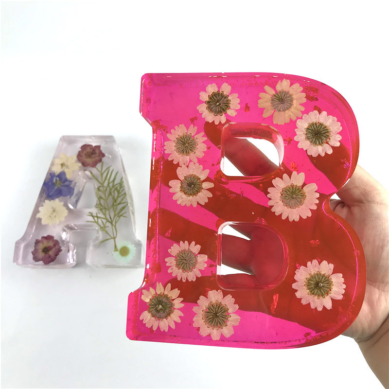 5502 Custom alphabet extra large resin mold letters resin mold jumbo giant individual letter silicone mold Decoration