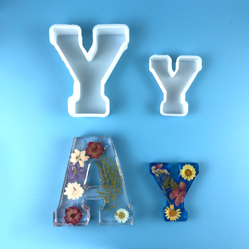 5502 Custom alphabet extra large resin mold letters resin mold jumbo giant individual letter silicone mold Decoration