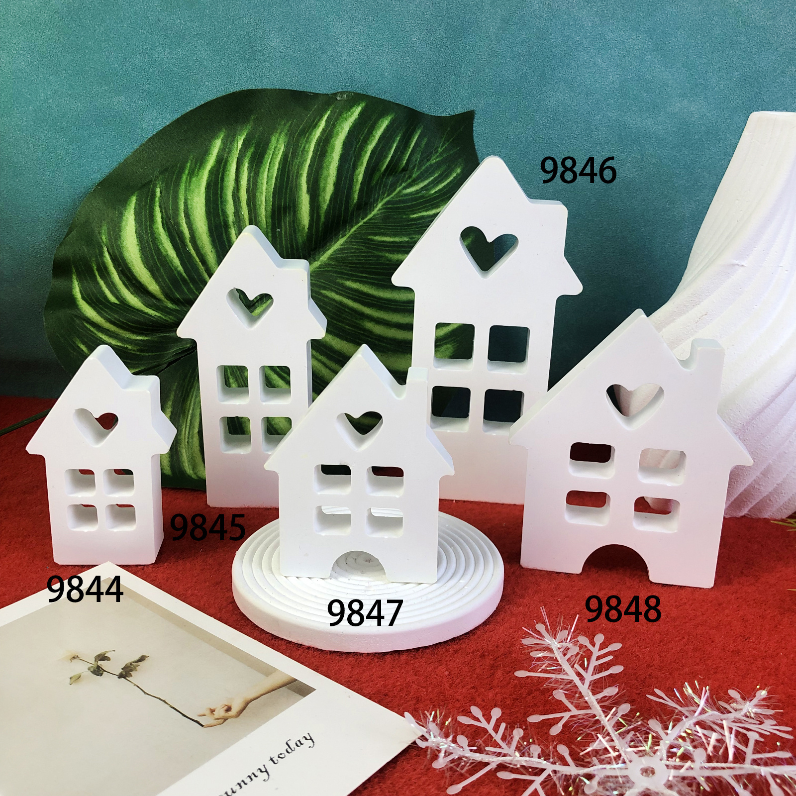 9844 - 9848 House home silicone molds for casting resin concrete cement mould gypsum mold scented candle silicone mold