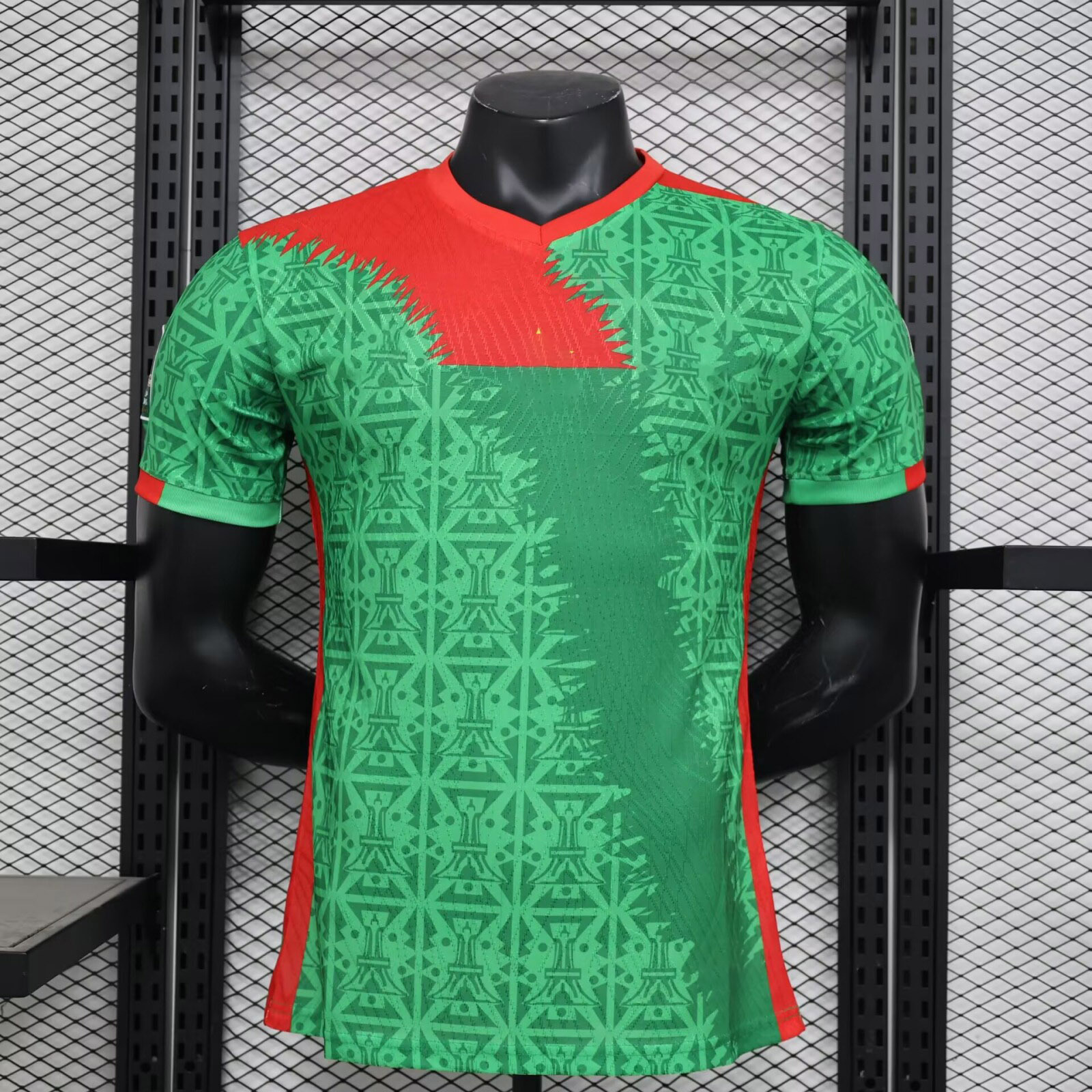 Custom 2324 African Burkina Faso football jersey with logo and digital print cup