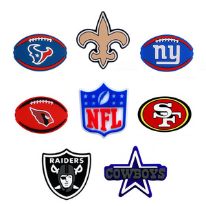 New 2023 Food Grade Silicone Beads  Western Character Football Team NFL Cartoon Silicone Focal Beads For Pen Making