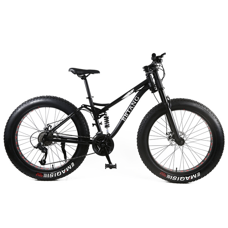 Full suspension 26 inch fat tire mountain bike/20x4.0 tire fat bike/26* 4.0 fat tire bike