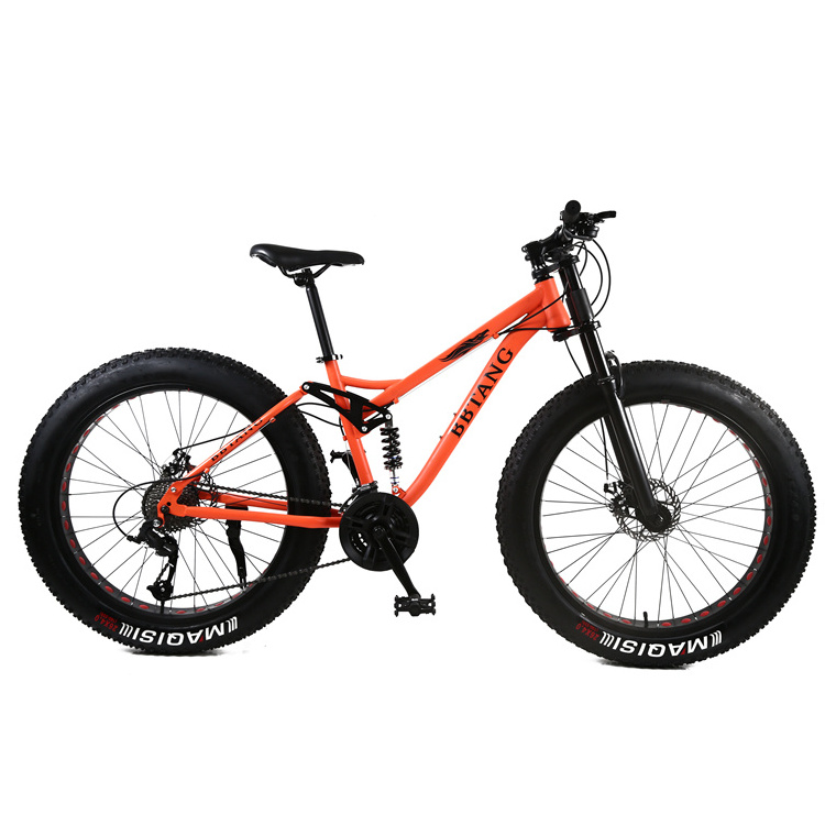 Full suspension 26 inch fat tire mountain bike/20x4.0 tire fat bike/26* 4.0 fat tire bike