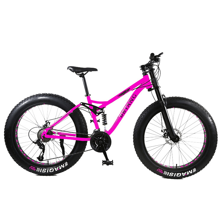 Full suspension 26 inch fat tire mountain bike/20x4.0 tire fat bike/26* 4.0 fat tire bike