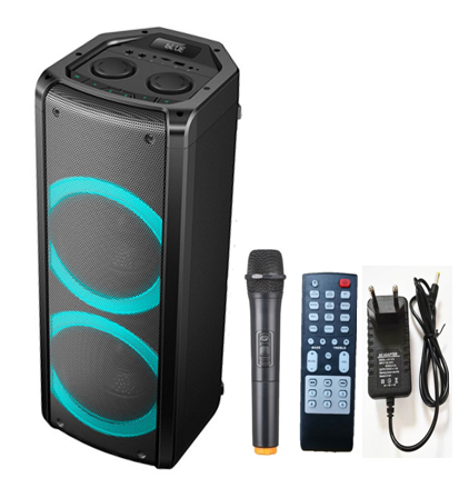 Plastic Speaker Boxes Empty Disco Lightoutdoor used power night Portable Trolley Speaker With Subwoofer led light speaker