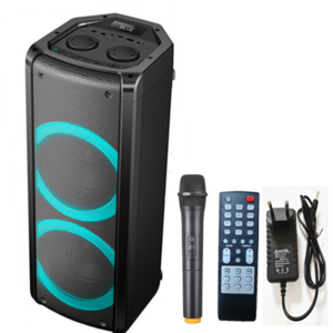 Plastic Speaker Boxes Empty Disco Lightoutdoor used power night Portable Trolley Speaker With Subwoofer led light speaker