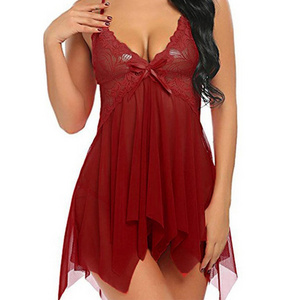 Sexy Sleepwear Large Size Night Dress Lingerie Plus Size Women Front Closure Nightwear Sexy Lace Temptation Underwear Nightdress