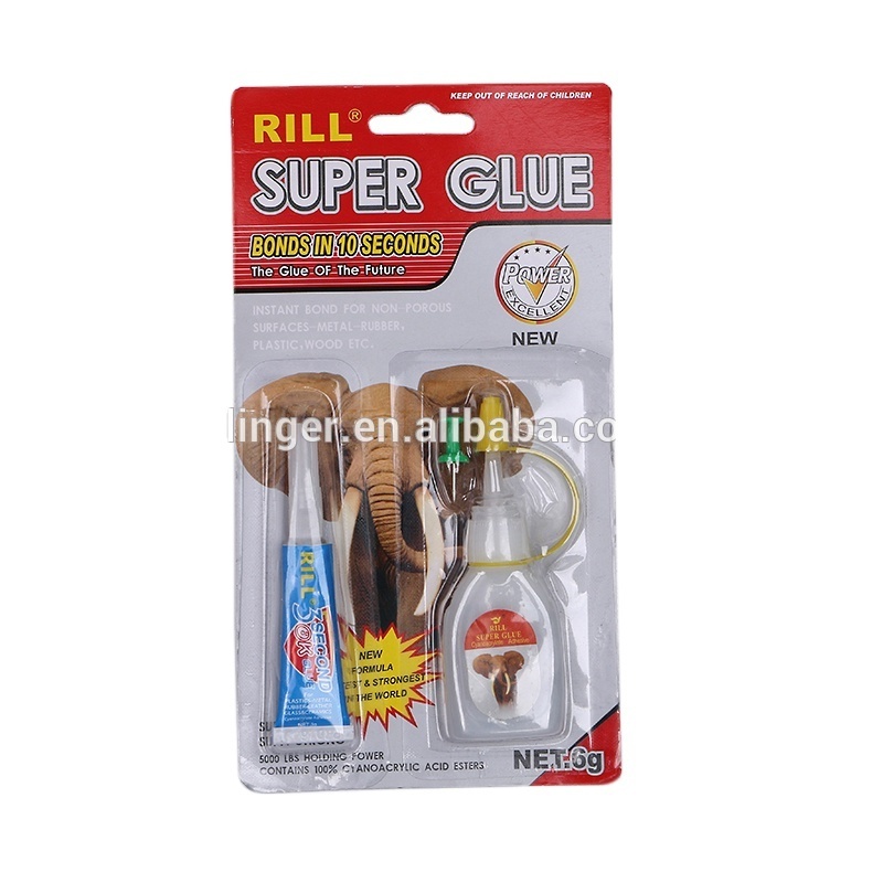 RILL elephant super glue instant 3 second 6g+3g 502glue elephant super glue power glue