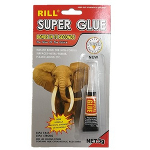 RILL elephant 1PC Super Glue502 bonds in 10 seconds power glue 3g  use for metal plastic wood fast dry adhesive