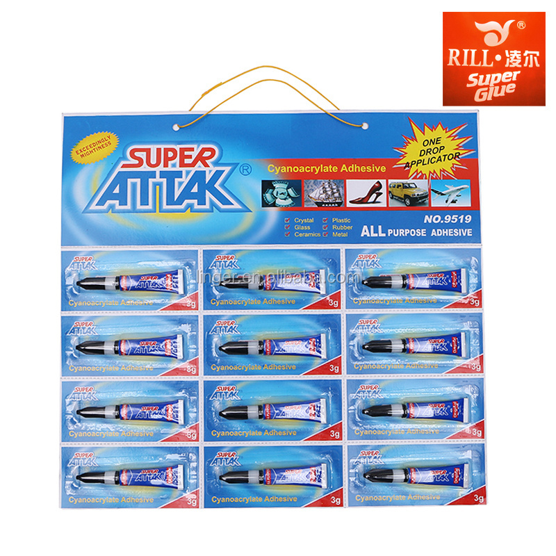 Super Attak all purpose adhesive super glue 3g high performance mighty  502 glue adhesive fast super colla