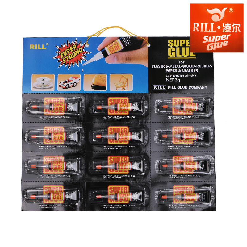 factory hot sale cheaper super glue  12pcs black blister card