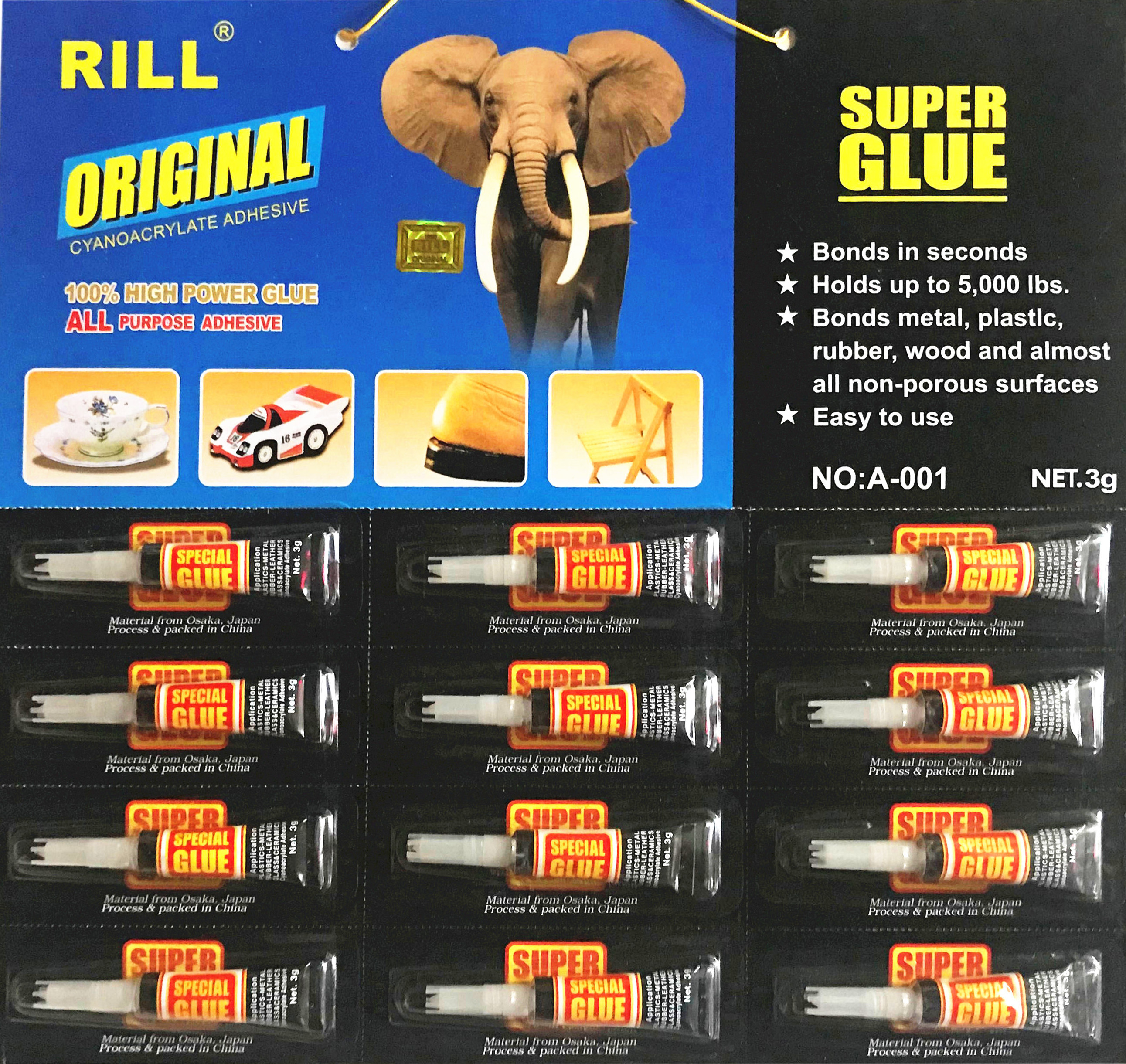 Super Strong Glue3g Africa 100% glue RILL super glue factory