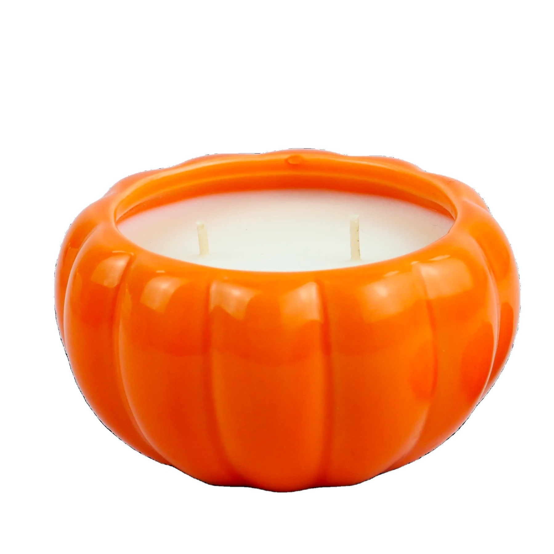 Pumpkin shaped ceramic scented candles own brand for warm romantic occasions ceramic scented candles