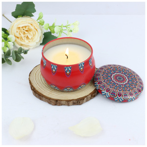 Candle wholesale affordable brand unique tin can bean wax home birthday scented candle