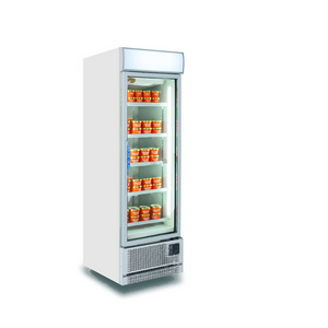 Low Temperature Glass Door Display Equipment Chicken Meat Cold Storage Freezer Milk Bar Ice Cream Display Refrigerator