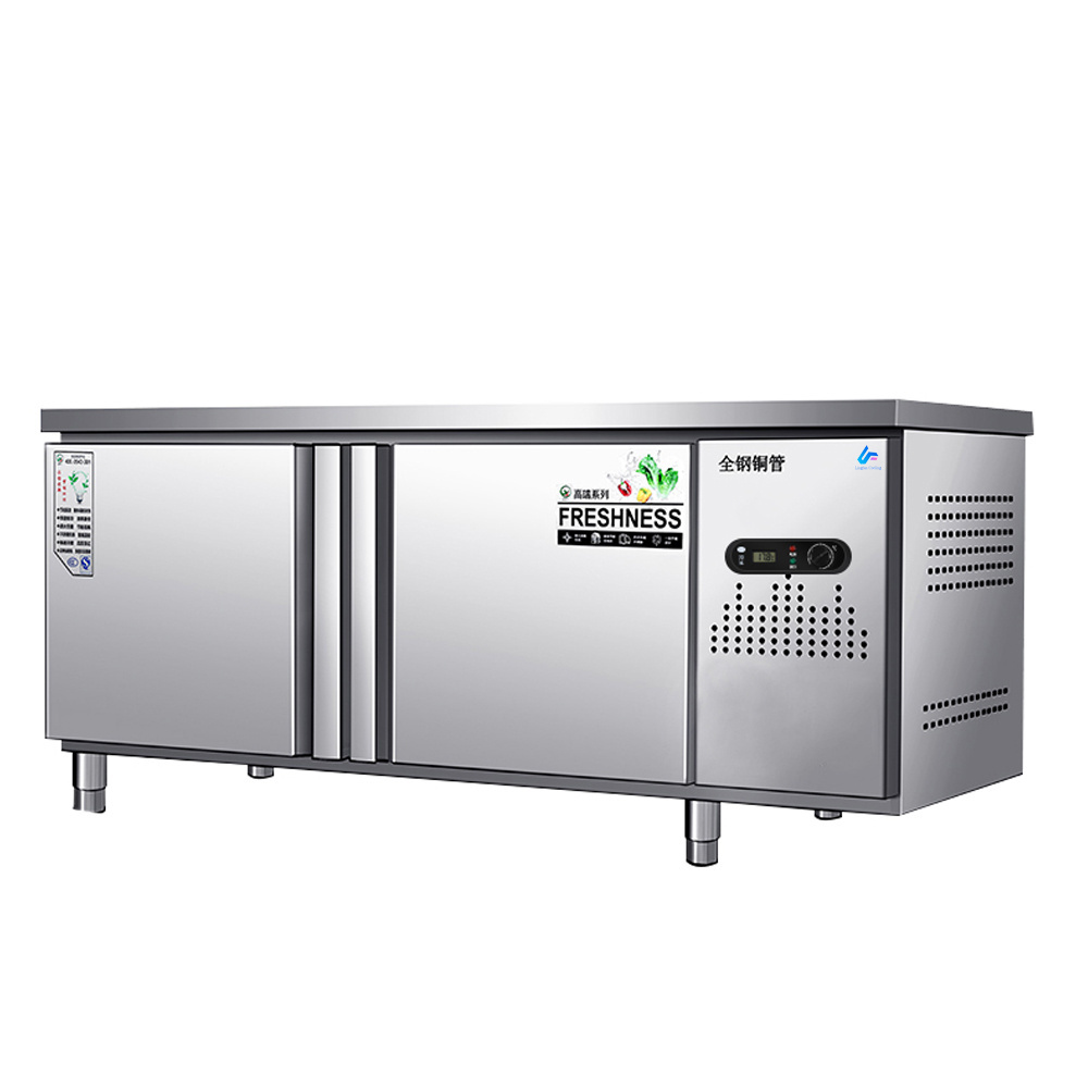 Commercial Salad Bar Counter Freezer Table Kitchen Catering Refrigeration Equipment Fridge Workbench