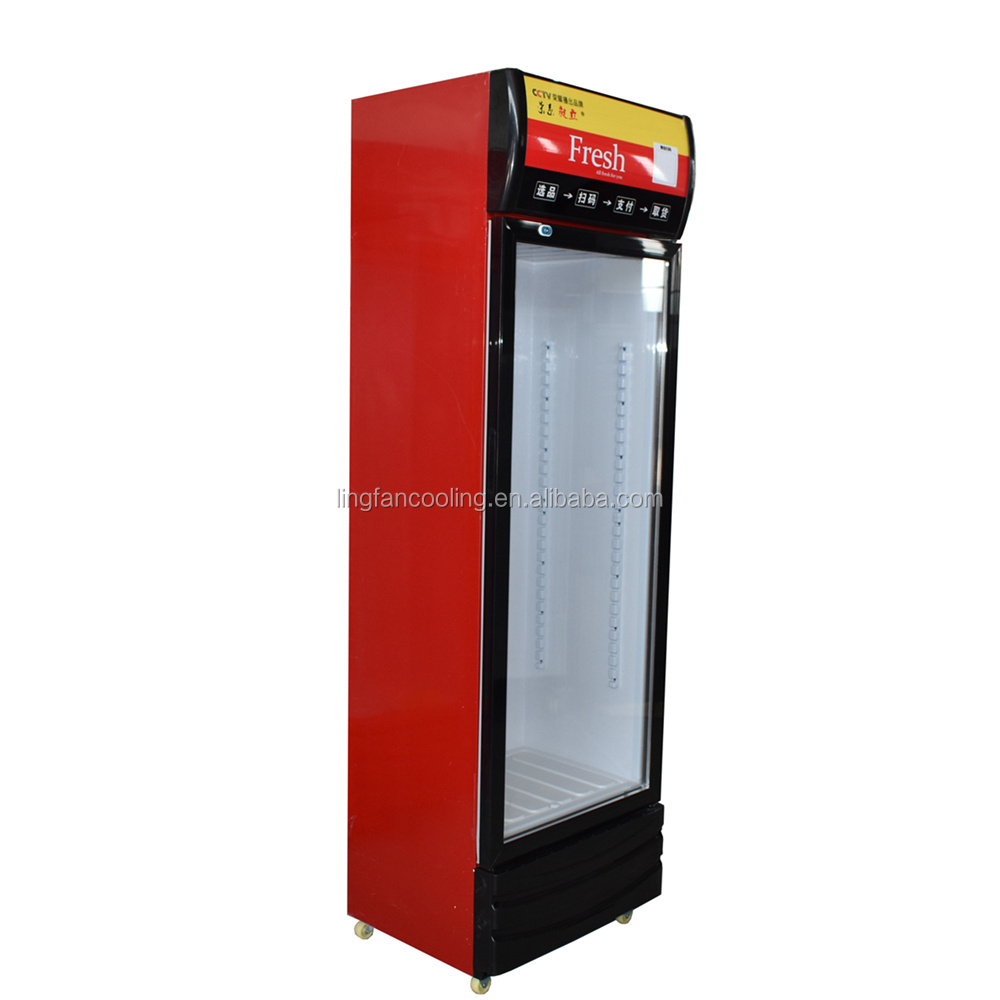 Supermarket Commercial Glass Door Freezer Beverage Cooler Coca Chiller Cola Air Cooler Pepsi Drink  Display Fridge Refrigerator