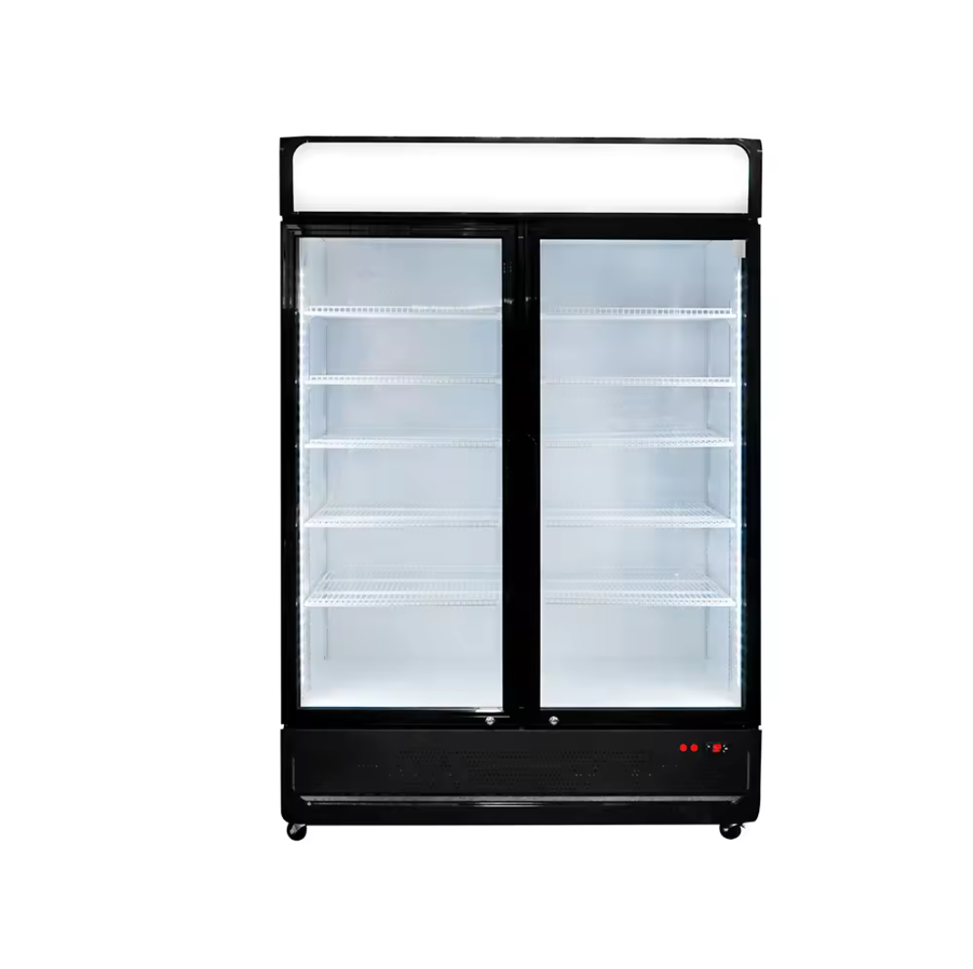 Beverage display commercial refrigerator 2 door vertical freezer commercial refrigerator