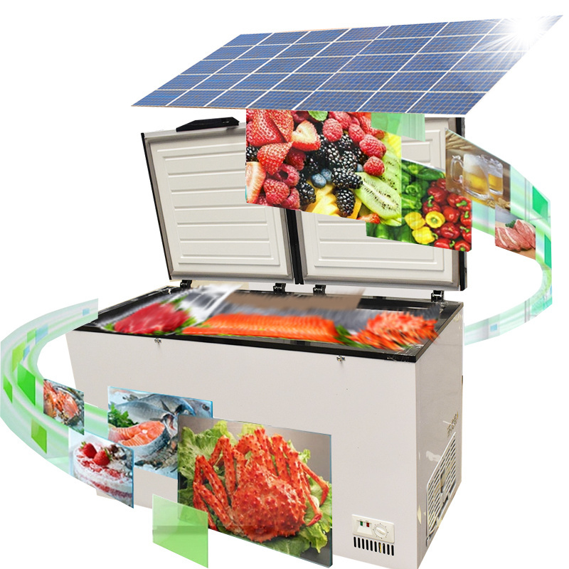 12 DC Factory Price Refrigerator Quality Assurance Ice Cream Deep Freezer Frozen Chest Solar Fridge