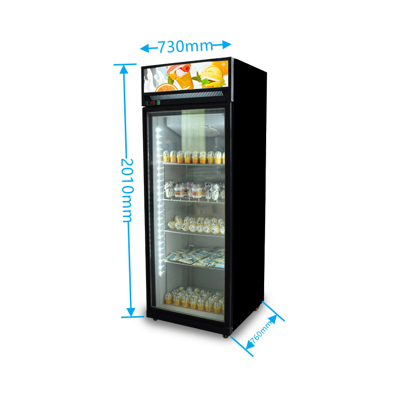 Low Temperature Glass Door Display Equipment Chicken Meat Cold Storage Freezer Milk Bar Ice Cream Display Refrigerator